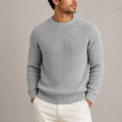 Men's Fisherman Rib Jumper | Heavyweight Knit Sweater 1