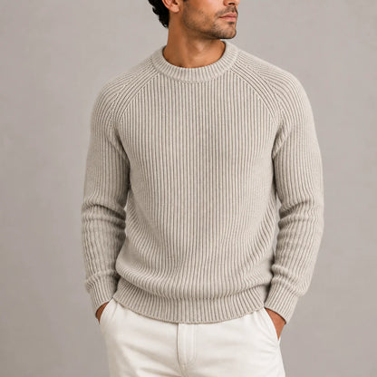 Men's Fisherman Rib Jumper | Heavyweight Knit Sweater 4