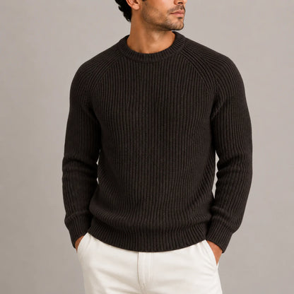 Men's Fisherman Rib Jumper | Heavyweight Knit Sweater 5