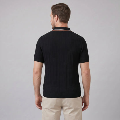 Men's Knit Polo Shirt | Contrast Collar Regular Fit 2