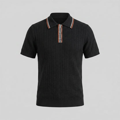 Men's Knit Polo Shirt | Contrast Collar Regular Fit 3