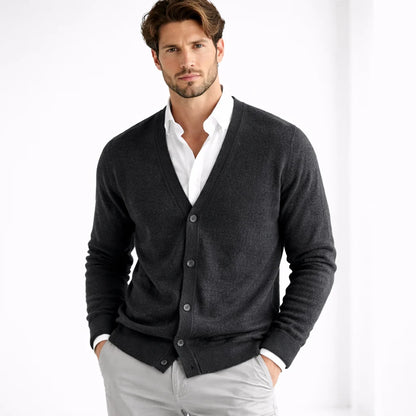 Men's Knit V-Neck Cardigan Regular Fit 3