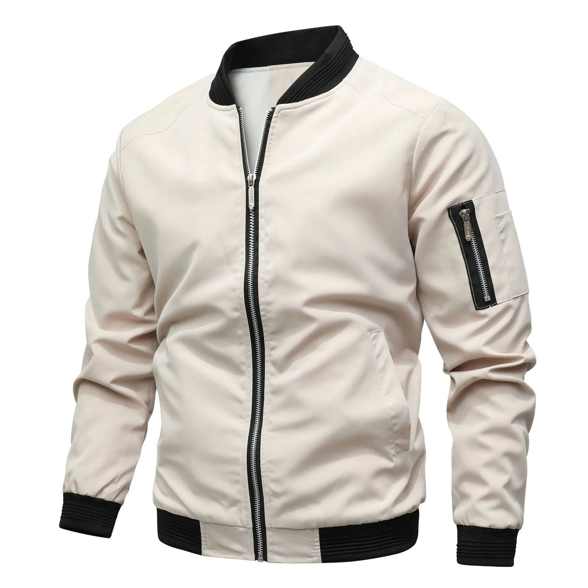Men's Lightweight Bomber Jacket | Men's Jacket with Zippered Pocket 0