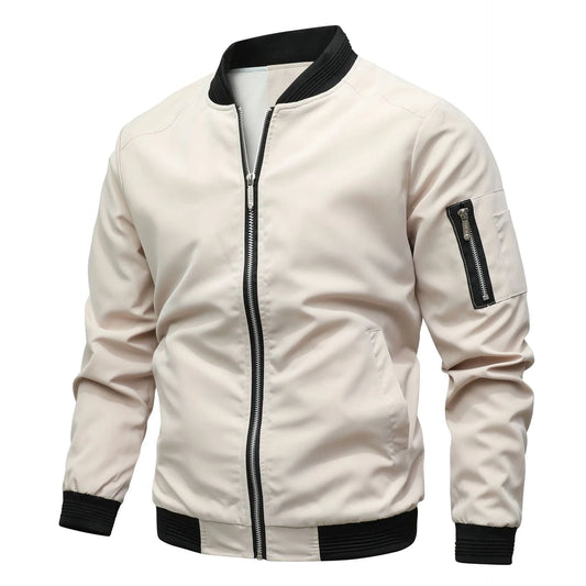 Men's Lightweight Bomber Jacket | Men's Jacket with Zippered Pocket 0