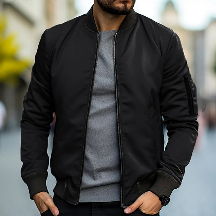 Men's Lightweight Bomber Jacket | Men's Jacket with Zippered Pocket 2