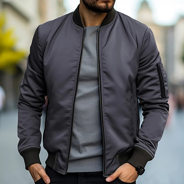 Men's Lightweight Bomber Jacket | Men's Jacket with Zippered Pocket 3