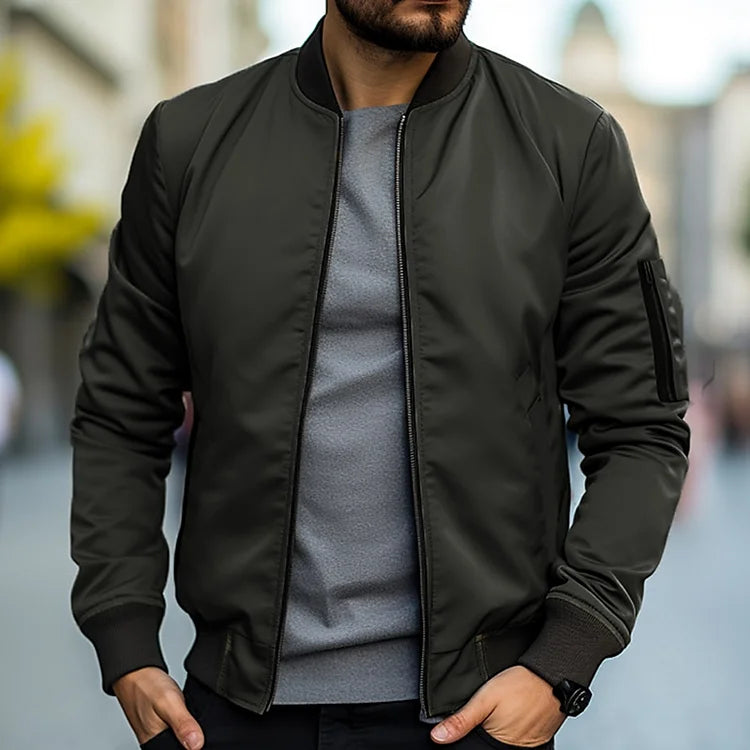 Men's Lightweight Bomber Jacket | Men's Jacket with Zippered Pocket 6