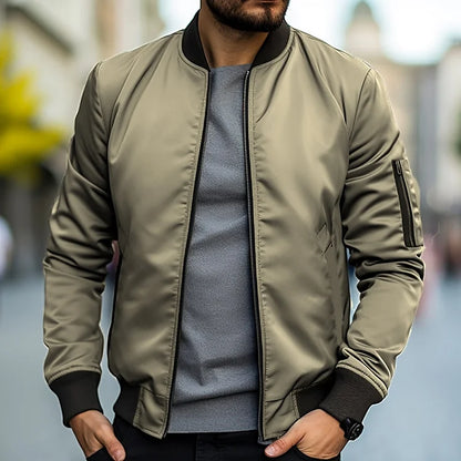 Men's Lightweight Bomber Jacket | Men's Jacket with Zippered Pocket 7