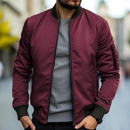 Men's Lightweight Bomber Jacket | Men's Jacket with Zippered Pocket 8