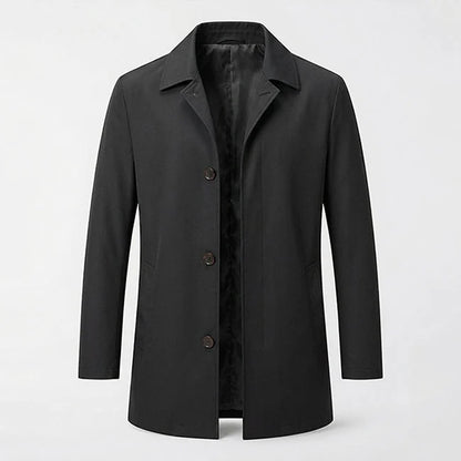 Men's Mid-Length Trench Coat Lightweight Cotton Blend 0