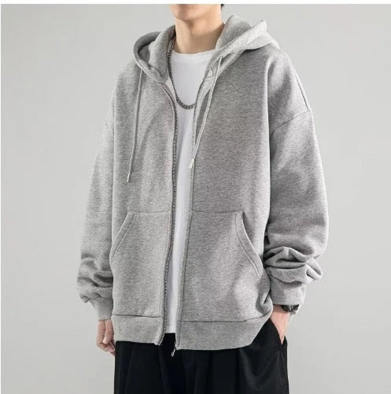 Men's Oversized Zip-Up Hoodie | Casual All-Season Sweatshirt 1