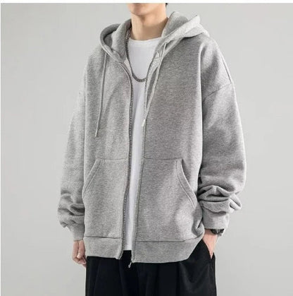 Men's Oversized Zip-Up Hoodie | Casual All-Season Sweatshirt 1