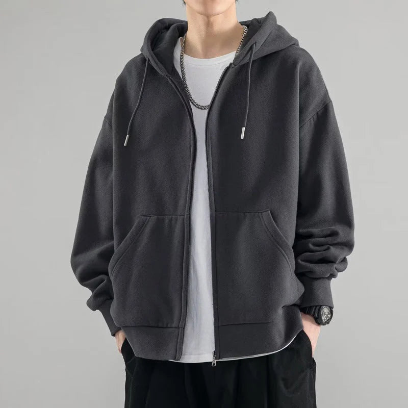 Men's Oversized Zip-Up Hoodie | Casual All-Season Sweatshirt 4