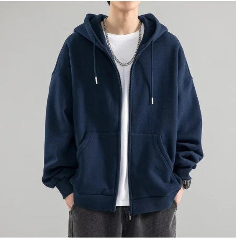 Men's Oversized Zip-Up Hoodie | Casual All-Season Sweatshirt 5
