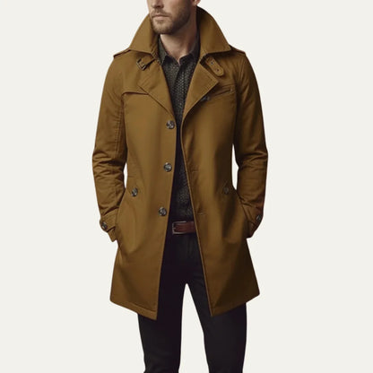 Men's Slim Fit Overcoat | Smart Mid-Length Winter Coat 2