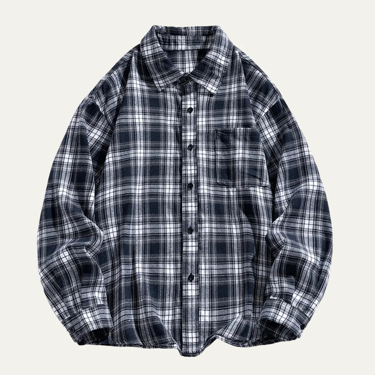 Men's Retro Plaid Flannel Shirt | Loose Fit Casual Top 9