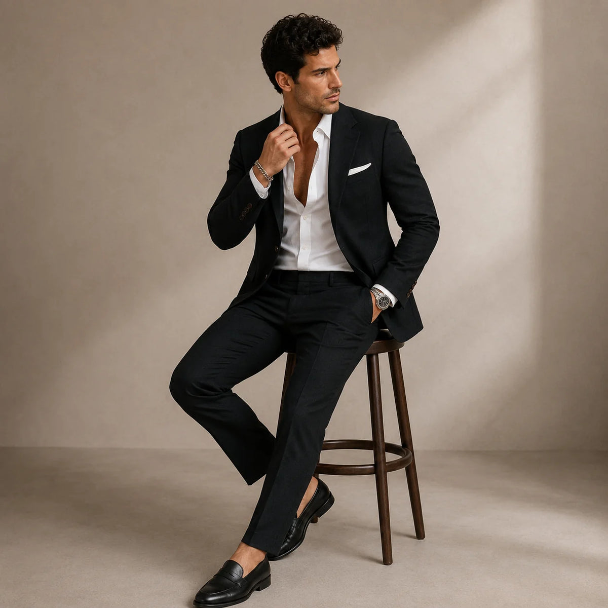 Men's Slim Fit Black Suit | Wedding Suits for Men 6