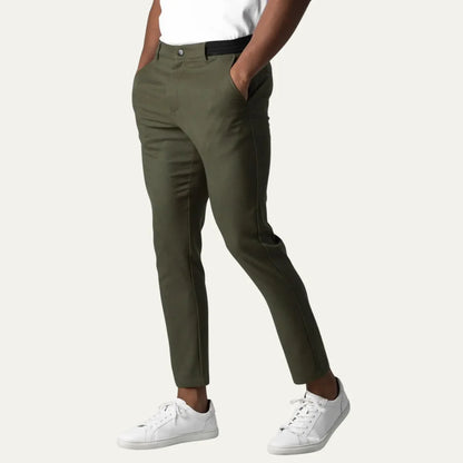 Men's Slim Fit Stretch Chino Pants | Casual Cotton Blend 4