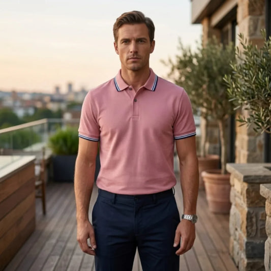 Men's Tailored Cotton Polo Shirt | Classic Fit Polo Shirts 0