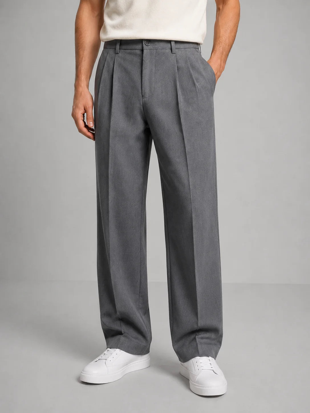 Men's Tailored Straight Leg Trousers | Smart Casual Fit 3