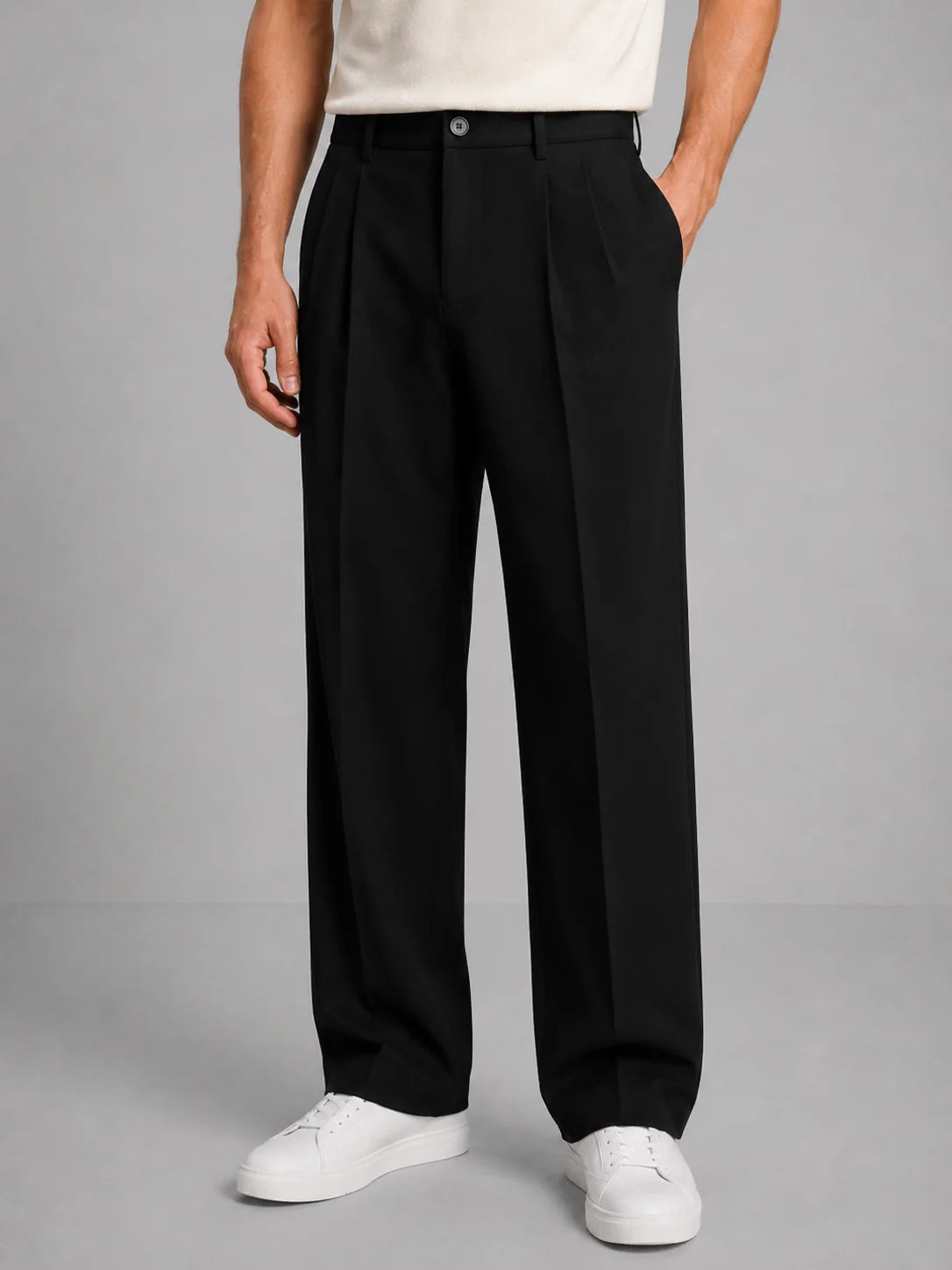 Men's Tailored Straight Leg Trousers | Smart Casual Fit 4