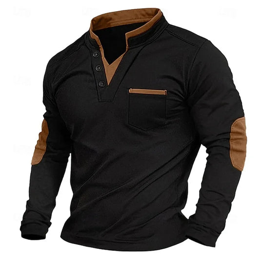 Men's V-Neck Sweatshirt | Soft Cotton Blend Casual Wear 0