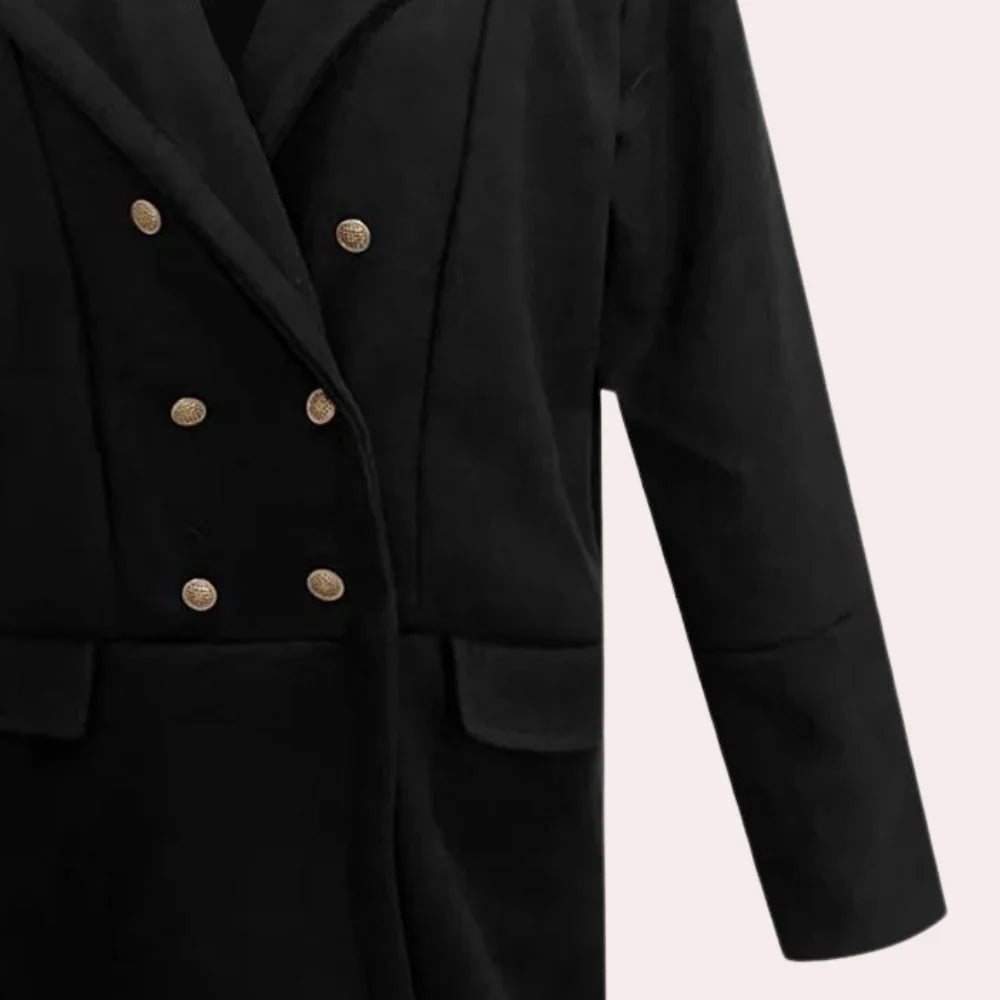 Men's Overcoat with Faux Fur Collar | Double-Breasted Winter Coat 4