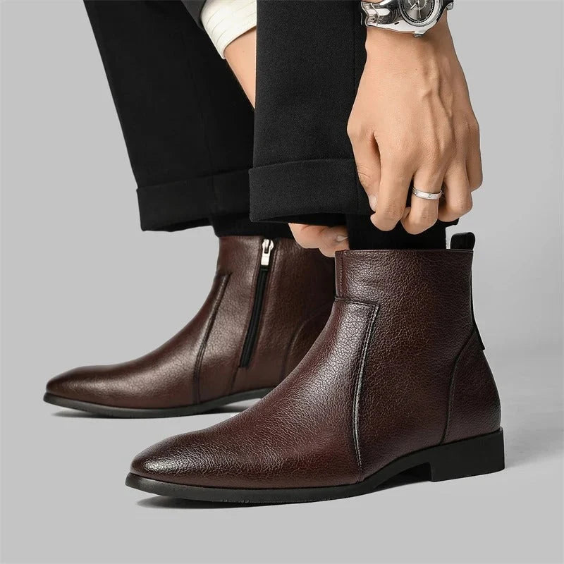 Mercer Zip Leather Boots | Men's Boots in Smooth Cowhide 1