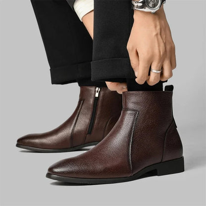 Mercer Zip Leather Boots | Men's Boots in Smooth Cowhide 1