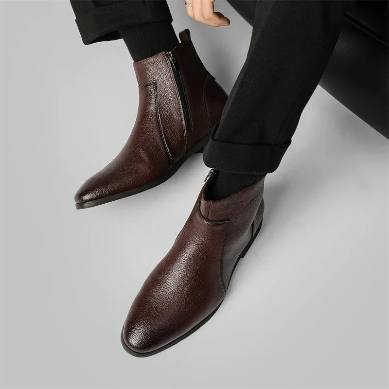 Mercer Zip Leather Boots | Men's Boots in Smooth Cowhide 2