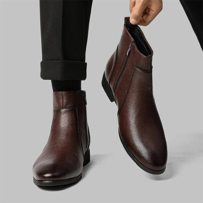 Mercer Zip Leather Boots | Men's Boots in Smooth Cowhide 4