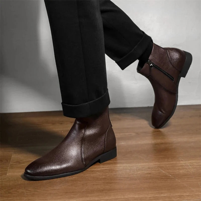 Mercer Zip Leather Boots | Men's Boots in Smooth Cowhide 7