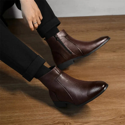 Mercer Zip Leather Boots | Men's Boots in Smooth Cowhide 8