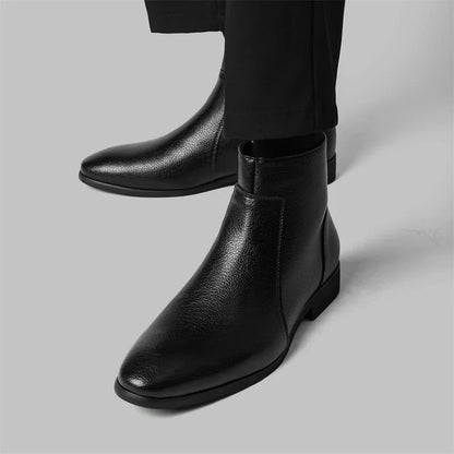 Mercer Zip Leather Boots | Men's Boots in Smooth Cowhide 9