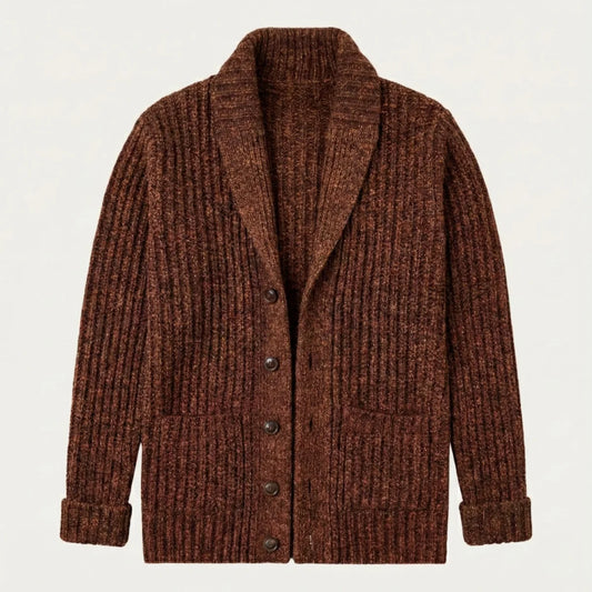 Montpellier | Men's Shawl Collar Cardigan Chunky Knit 2