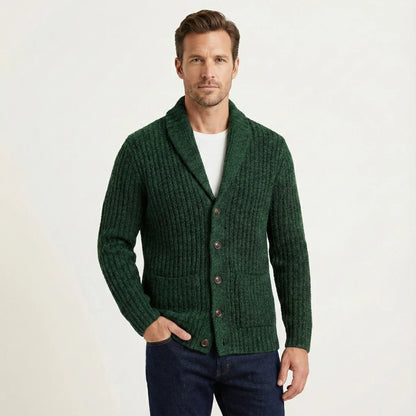 Montpellier | Men's Shawl Collar Cardigan Chunky Knit 5