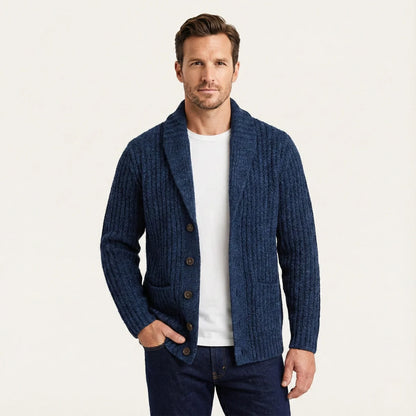 Montpellier | Men's Shawl Collar Cardigan Chunky Knit 7