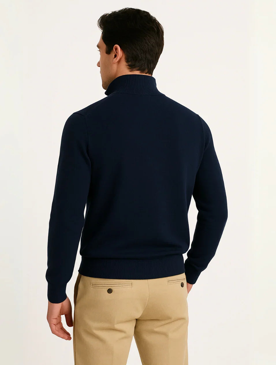 Navy Half Zip Sweater | Men's Quarter Zip Sweater 3