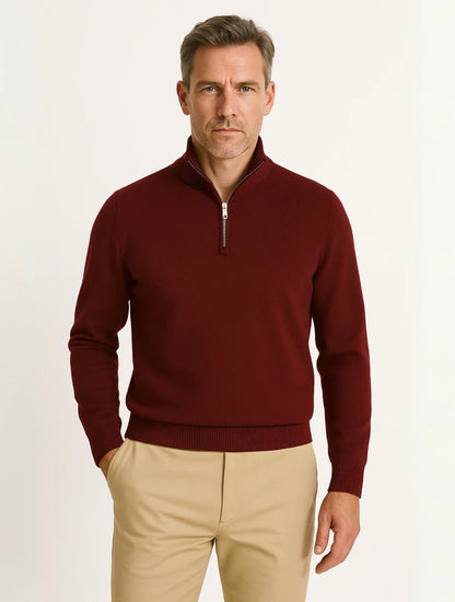 Navy Half Zip Sweater | Men's Quarter Zip Sweater 8