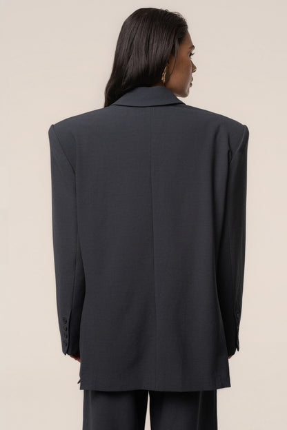Navy Oversized Blazer | Women's Tailored Jacket 1