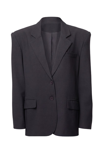Navy Oversized Blazer | Women's Tailored Jacket 3