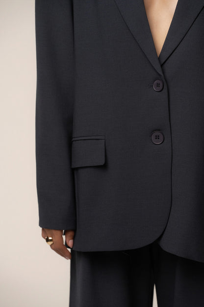 Navy Oversized Blazer | Women's Tailored Jacket 6