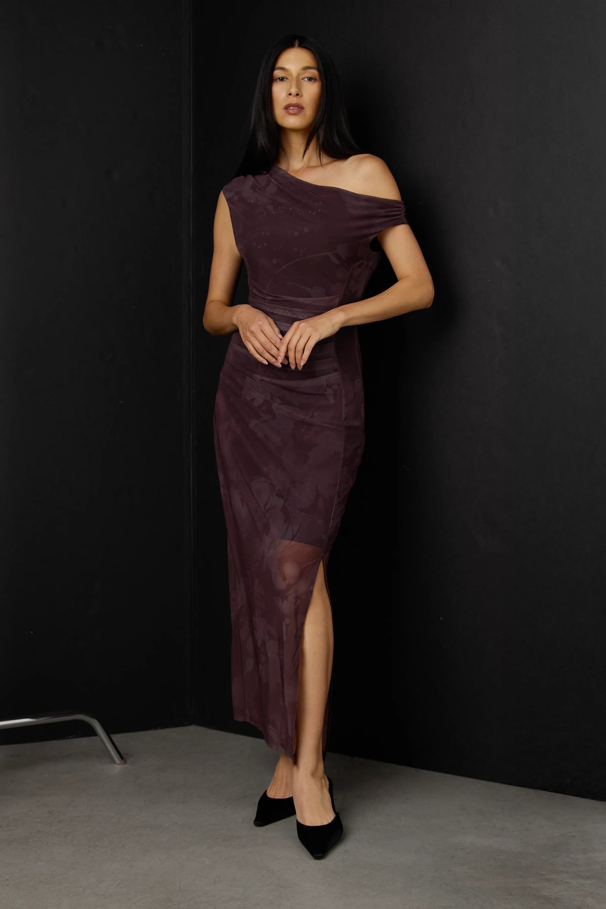 Off Shoulder Printed Midi Dress | Cocktail & Formal Dresses 3