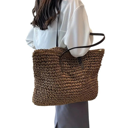 Olivia | Woven Tote Bag Spacious Lightweight 5