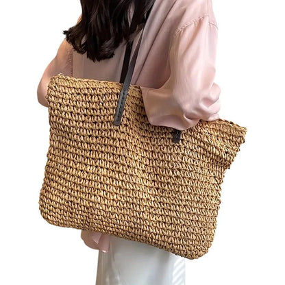 Olivia | Woven Tote Bag Spacious Lightweight 6