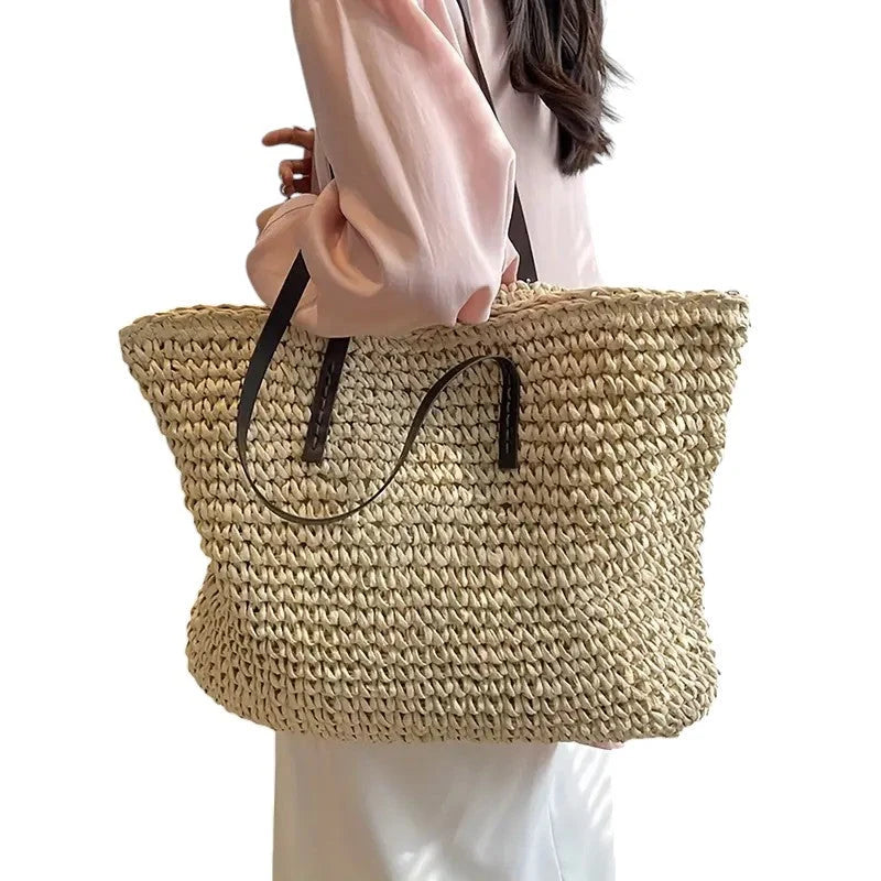 Olivia | Woven Tote Bag Spacious Lightweight 7