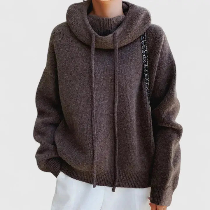 Oversized Ribbed Knit Hoodie | Women Casual Comfort 1