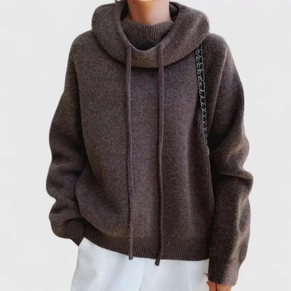 Oversized Ribbed Knit Hoodie | Women Casual Comfort 1