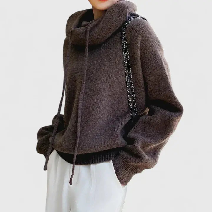 Oversized Ribbed Knit Hoodie | Women Casual Comfort 2