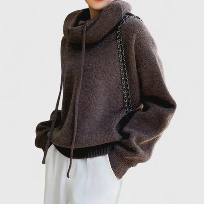Oversized Ribbed Knit Hoodie | Women Casual Comfort 2